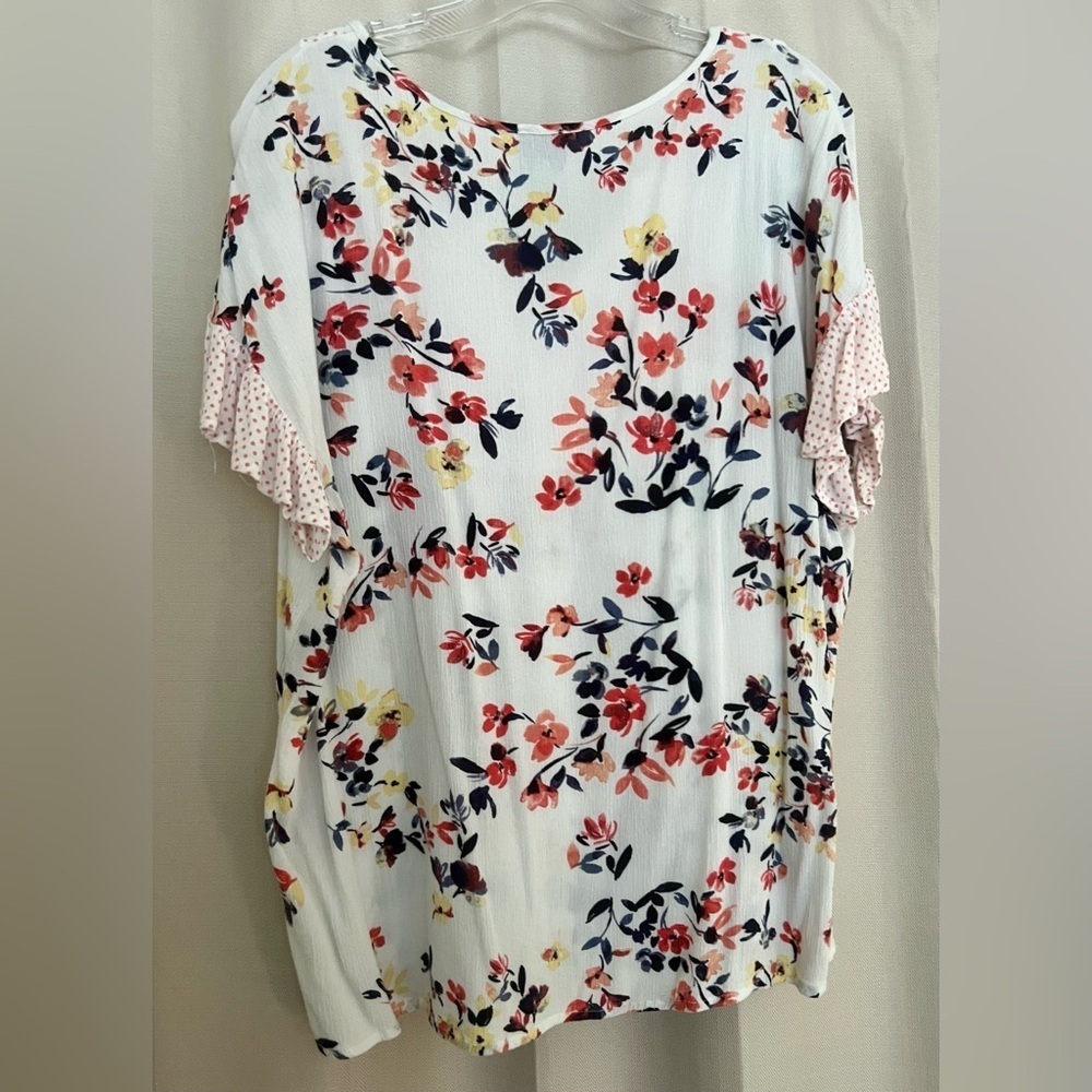 Como Vintage Floral & Polka Dot Boho Blouse Women’s XL - Picture 5 of 6